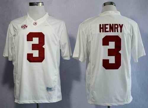 Crimson Tide #3 Derrick Henry White Limited Stitched NCAA Jersey