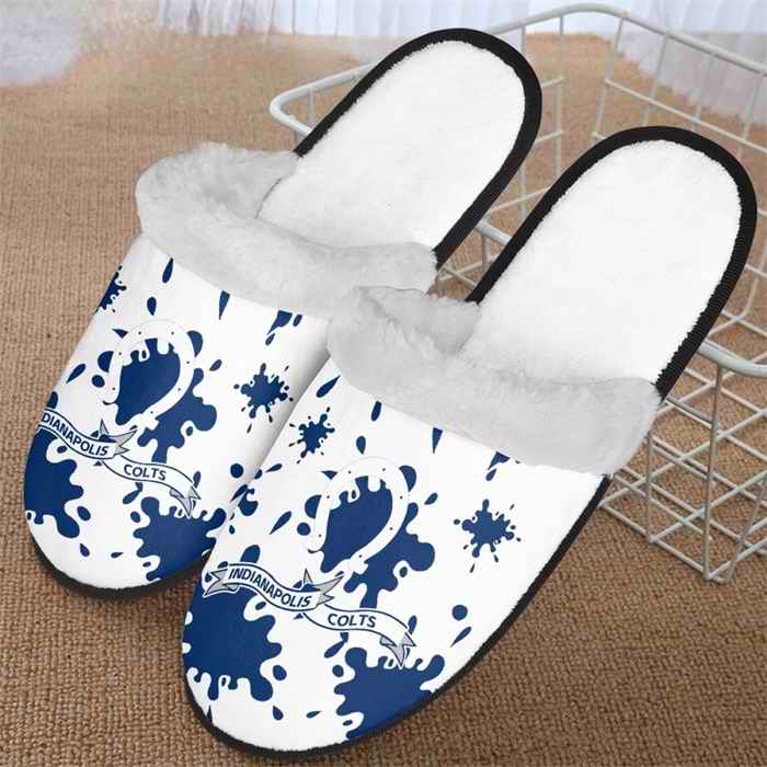Men's Indianapolis Colts Team Logo Staycation Slippers/Shoes(Pls check description for details) 002