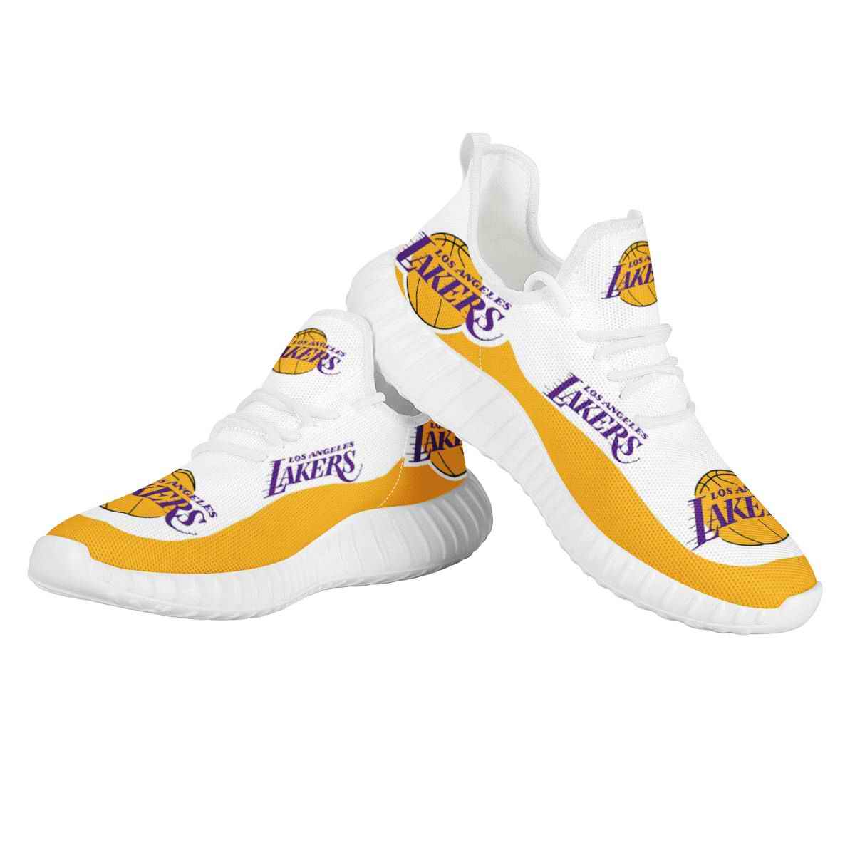 Women's Los Angeles Lakers Mesh Knit Sneakers/Shoes 004