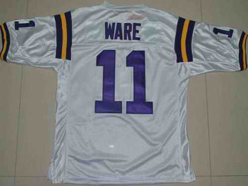 LSU Tigers #11 Spencer Ware White Stitched NCAA Jersey