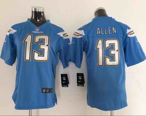Nike Chargers #13 Keenan Allen Electric Blue Alternate Women's Stitched NFL New Elite Jersey