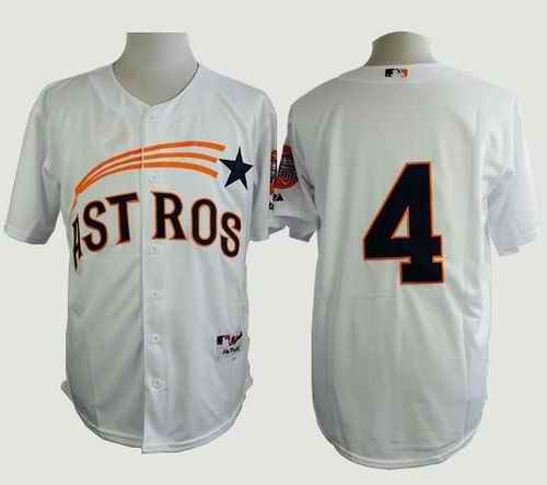 Astros #4 George Springer White 1965 Turn Back The Clock Stitched MLB Jersey