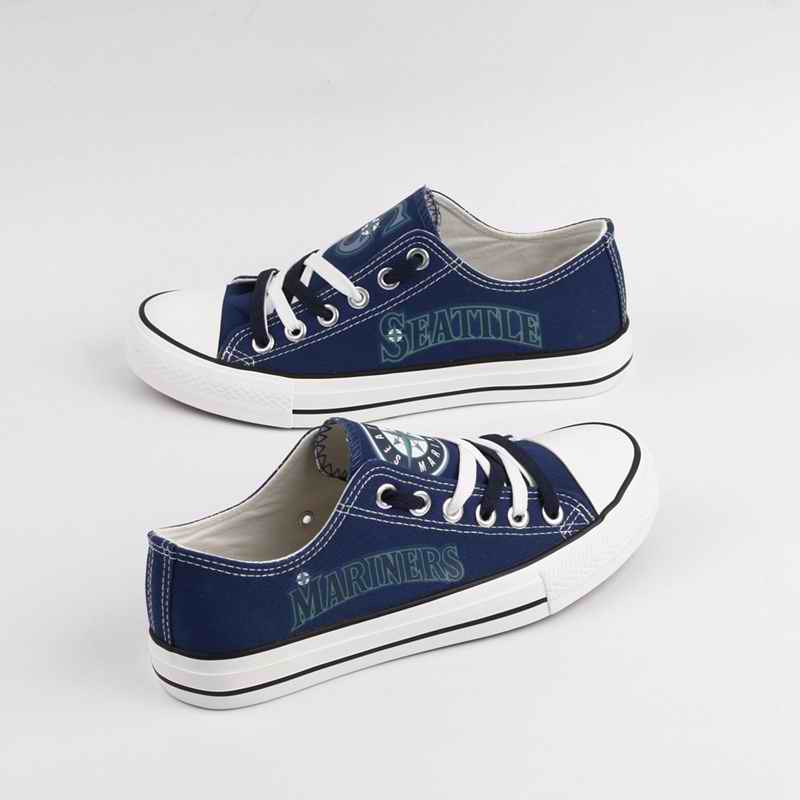 Women's Seattle Mariners Repeat Print Low Top Sneakers 001
