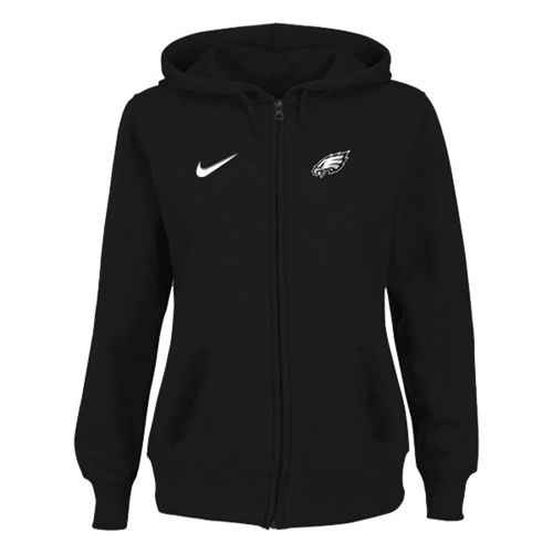 Women's Philadelphia Eagles Stadium Rally Full Zip Hoodie Black
