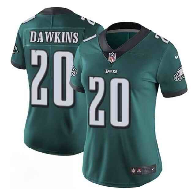 Women's Philadelphia Eagles #20 Brian Dawkins Green Vapor Untouchable Limited Stitched Football Jersey(Run Small)