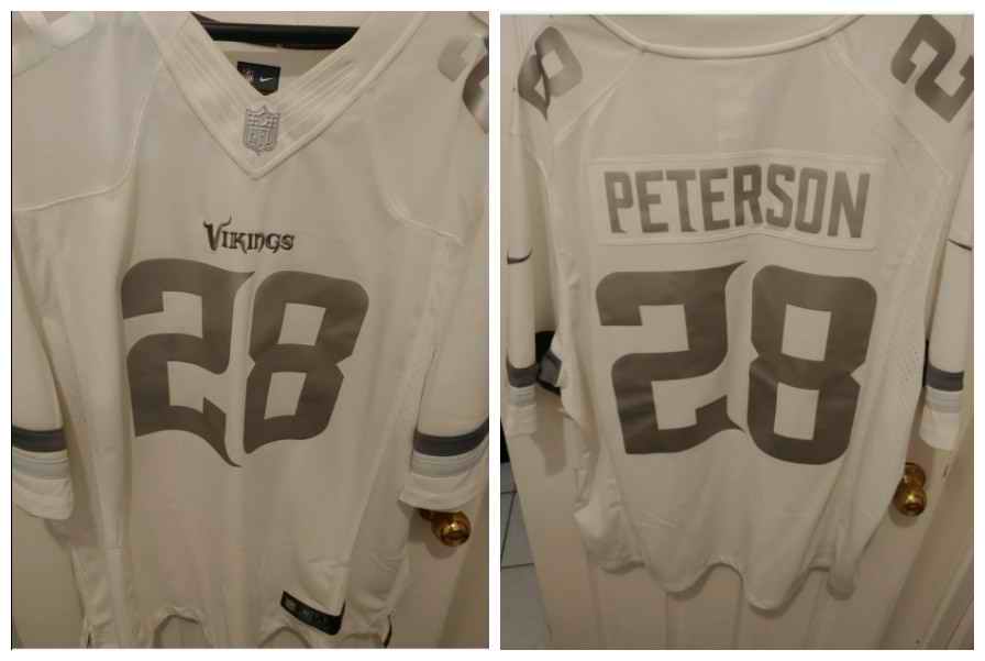 Men's Minnesota Vikings Custom White Stitched Jersey