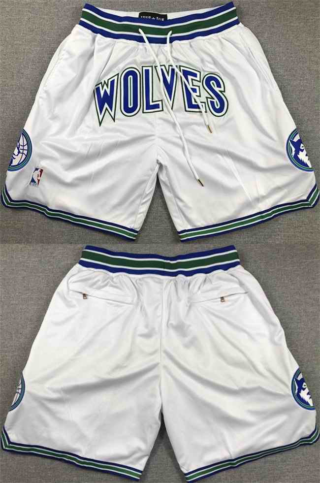 Men's Minnesota Timberwolves White City Edition Mitchell & Ness Shorts (Run Small)