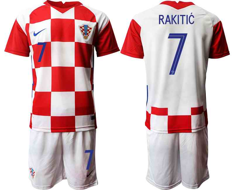 Croatia #7 I.Rakitic Home Kid Soccer Country Jersey