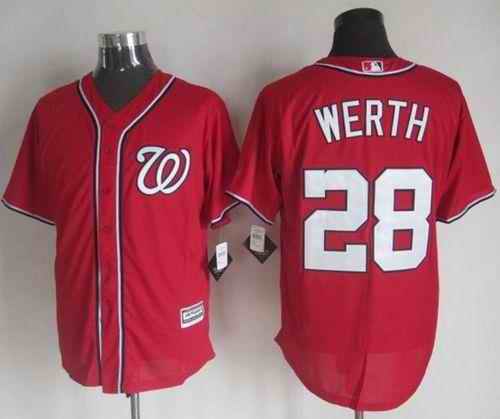 Nationals #28 Jayson Werth Red New Cool Base Stitched MLB Jersey