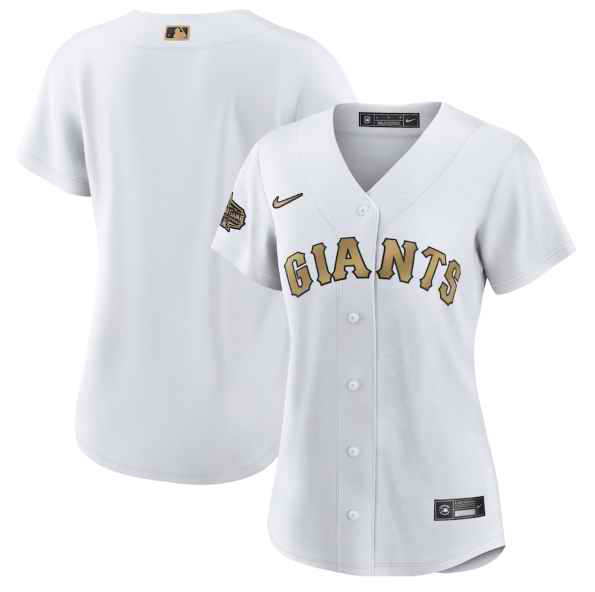 Women's San Francisco Giants Blank 2022 All-Star White Stitched Baseball Jersey(Run Small)
