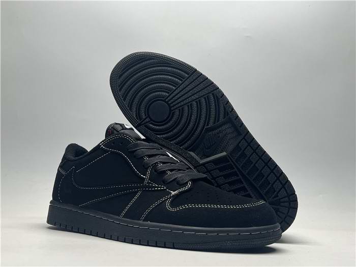 Men's Running Weapon Air Jordan 1 Low Black Shoes 0383