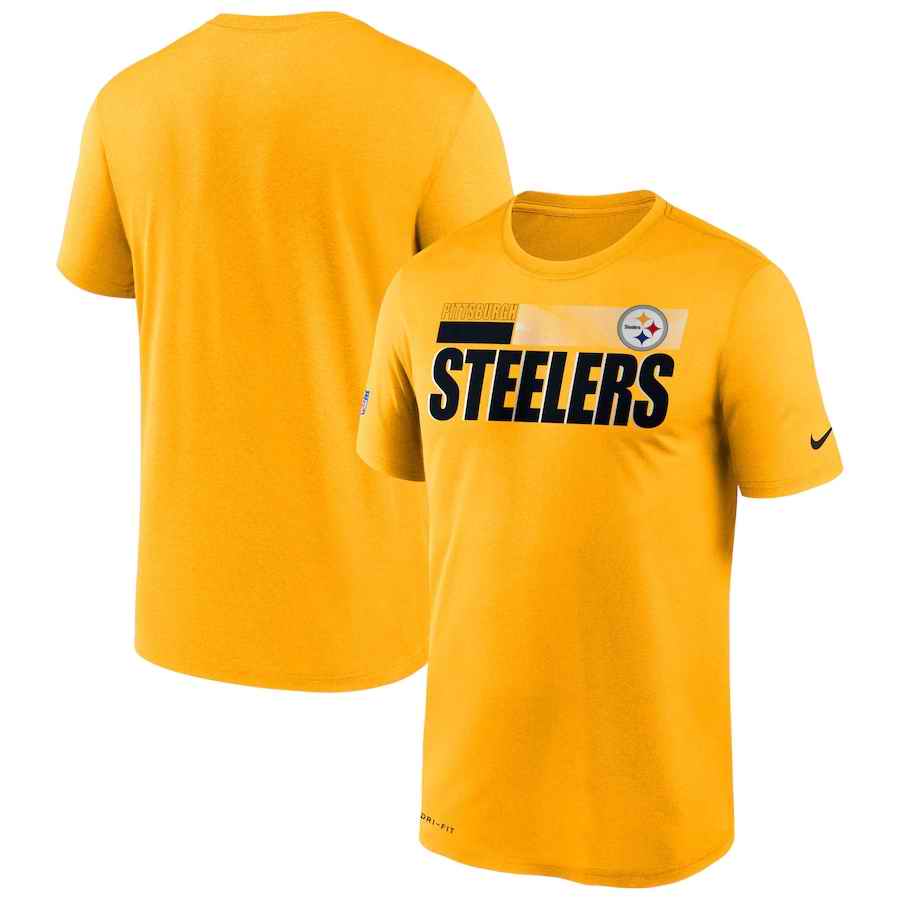 Men's Pittsburgh Steelers 2020 Gold Sideline Impact Legend Performance T-Shirt
