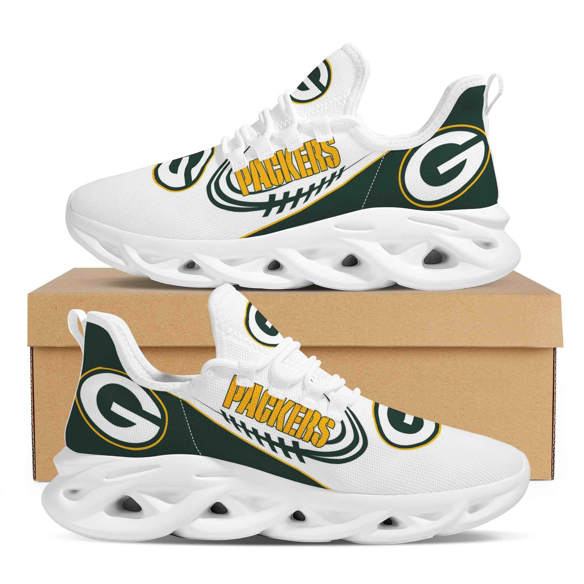 Women's Green Bay Packers Flex Control Sneakers 006