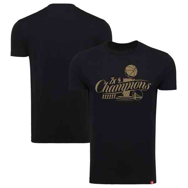 Men's Golden State Warriors 2022 2022 Black Finals Champions Metallic Official Logo Comfy Tri-Blend T-Shirt