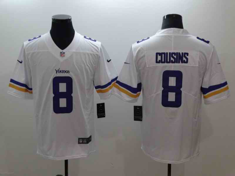Men's Minnesota Vikings #8 Kirk Cousins White Vapor Untouchable Limited Stitched NFL Jersey