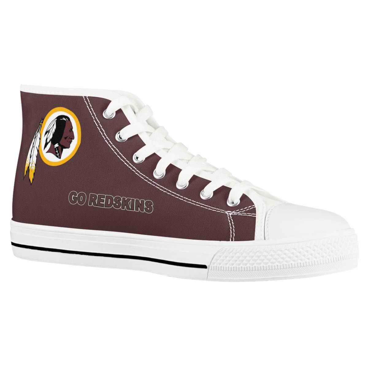 Women's Washington Redskins High Top Canvas Sneakers 003