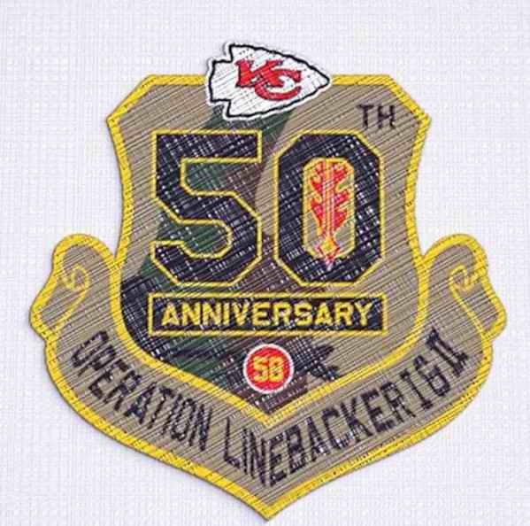 Kansas City Chiefs 50th Anniversary Of Operation Linebacker Patch