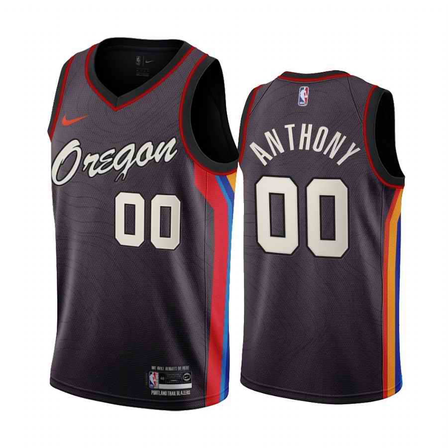 Men's Portland Trail Blazers #00 Carmelo Anthony 2020 Coffee City  Edition Stitched Jersey