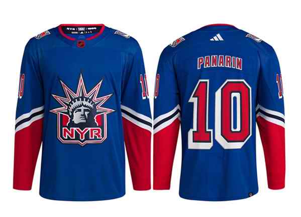 Youth New York Rangers #10 Artemi Panarin Blue 2022-23 Reverse Retro Stitched Jersey
