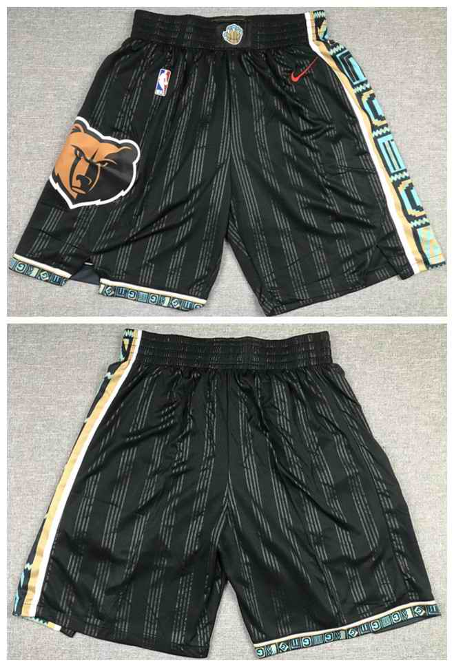 Men's Memphis Grizzlies Black Shorts (Run Small)