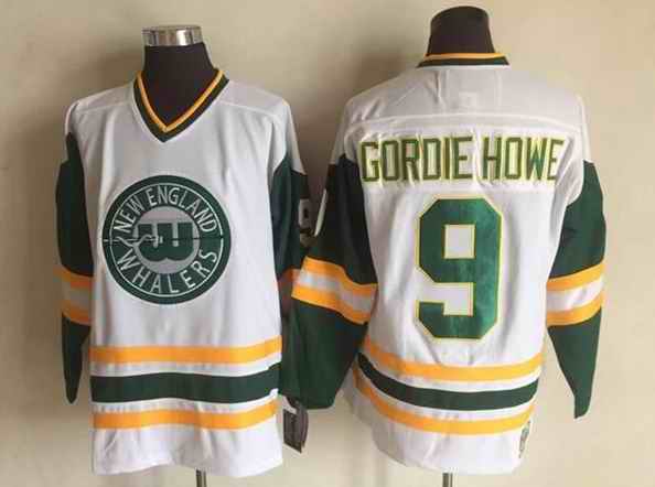 Men's Carolina Hurricanes #9 Gordie Howe White Stitched Jersey