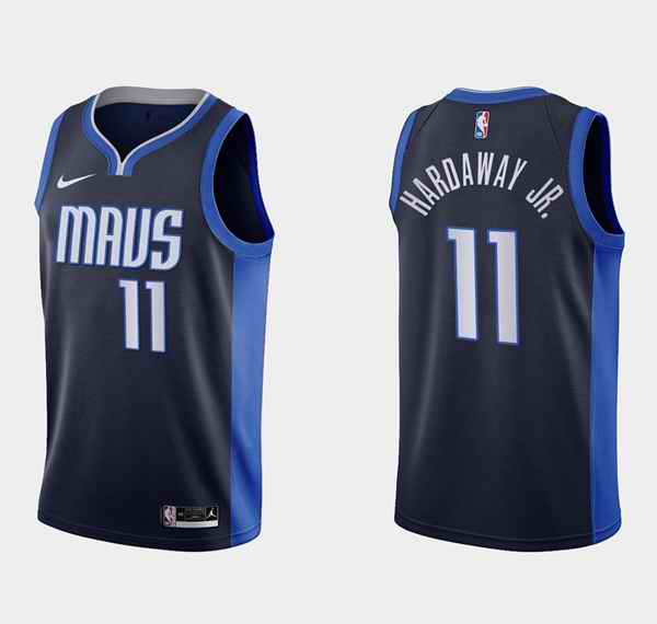 Men's Dallas Mavericks #11 Tim Hardaway Jr. Navy Stitched Basketball Jersey