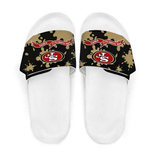 Women's San Francisco 49ers Beach Adjustable Slides Non-Slip Slippers/Sandals/Shoes 002