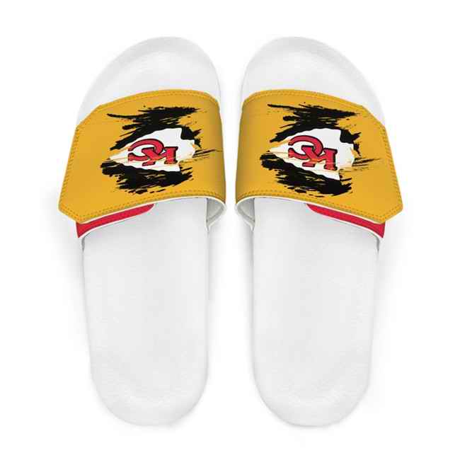 Women's Kansas City Chiefs Beach Adjustable Slides Non-Slip Slippers/Sandals/Shoes 006