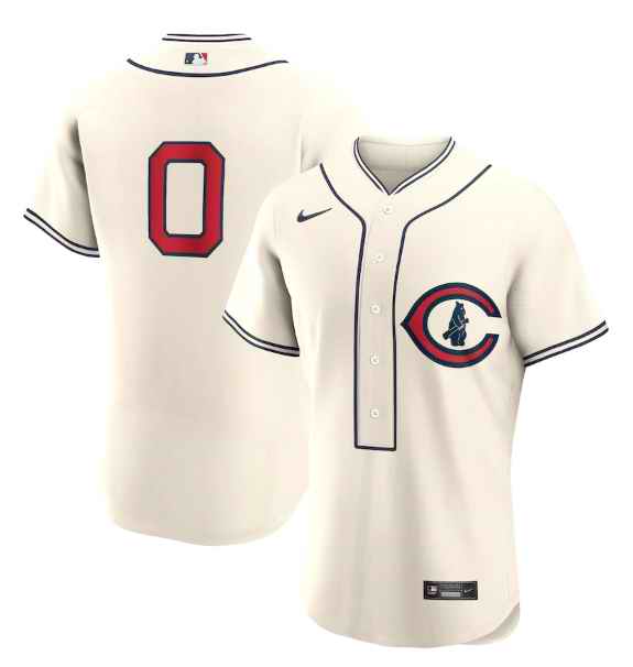 Men's Chicago Cubs #0 Marcus Stroman 2022 Cream Field of Dreams Stitched Baseball Jersey