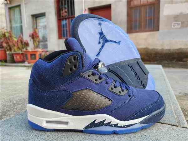 Men's Running Weapon Air Jordan 5 Purple/Brown Shoes 077