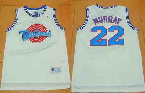 Space Jam Tune Squad #22 Bill Murray White Movie Stitched Basketball Jersey
