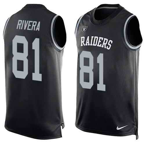 Nike Raiders #81 Mychal Rivera Black Team Color Men's Stitched NFL Limited Tank Top Jersey