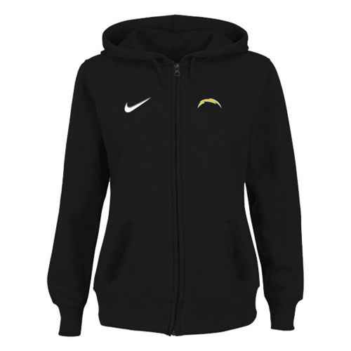 Women's San Diego Chargers Stadium Rally Full Zip Hoodie Black