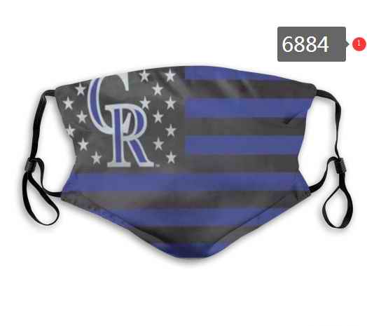 Colorado Rockies Face Mask 6884 Filter Pm2.5 (Pls check description for details)