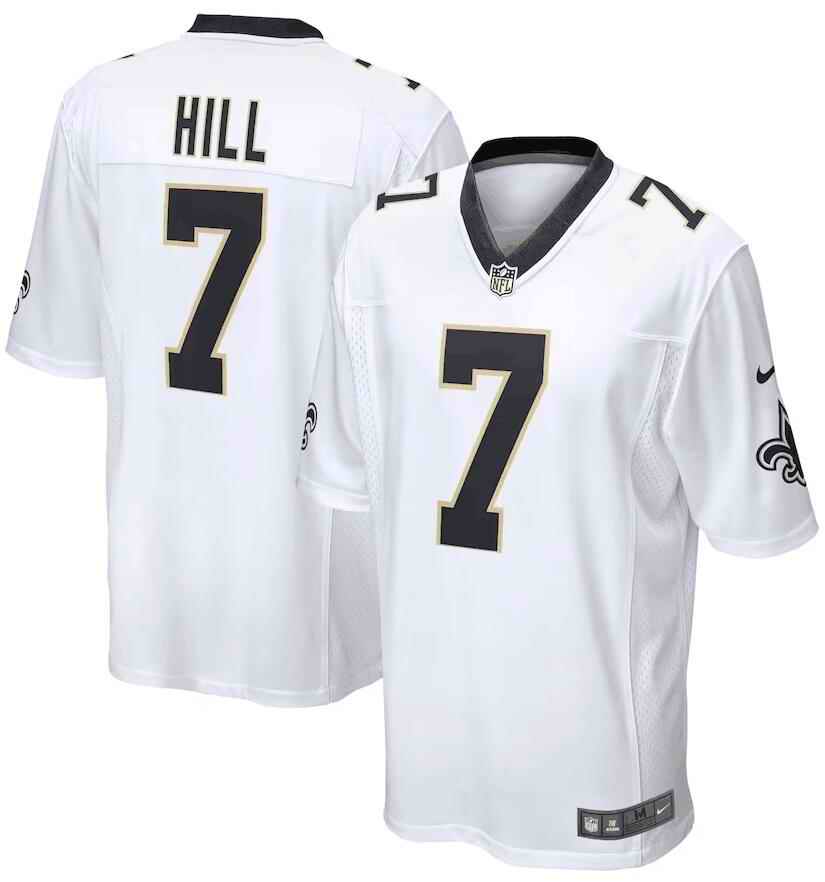 Youth New Orleans Saints #7 Taysom Hill White Limited Stitched Game Jersey