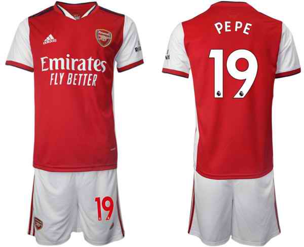 Arsenal F.C #19 Nicolas P'p' Red Home Soccer Jersey Suit