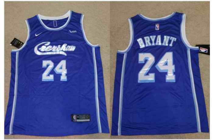 Men's Los Angeles Lakers #24 Kobe Bryant Blue Stitched Jersey