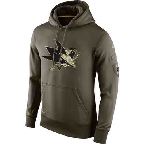 Men's San Jose Sharks Nike Salute To Service NHL Hoodie