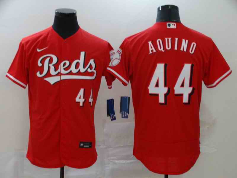Men's Cincinnati Reds #44 Aristides Aquino Red Flex Base Stitched MLB Jersey