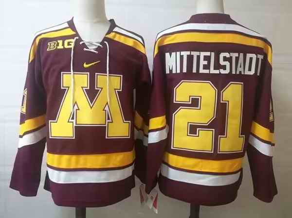 Men's Minnesota Golden Gophers ACTIVE PLAYER Custom Maroon Stitched Jersey