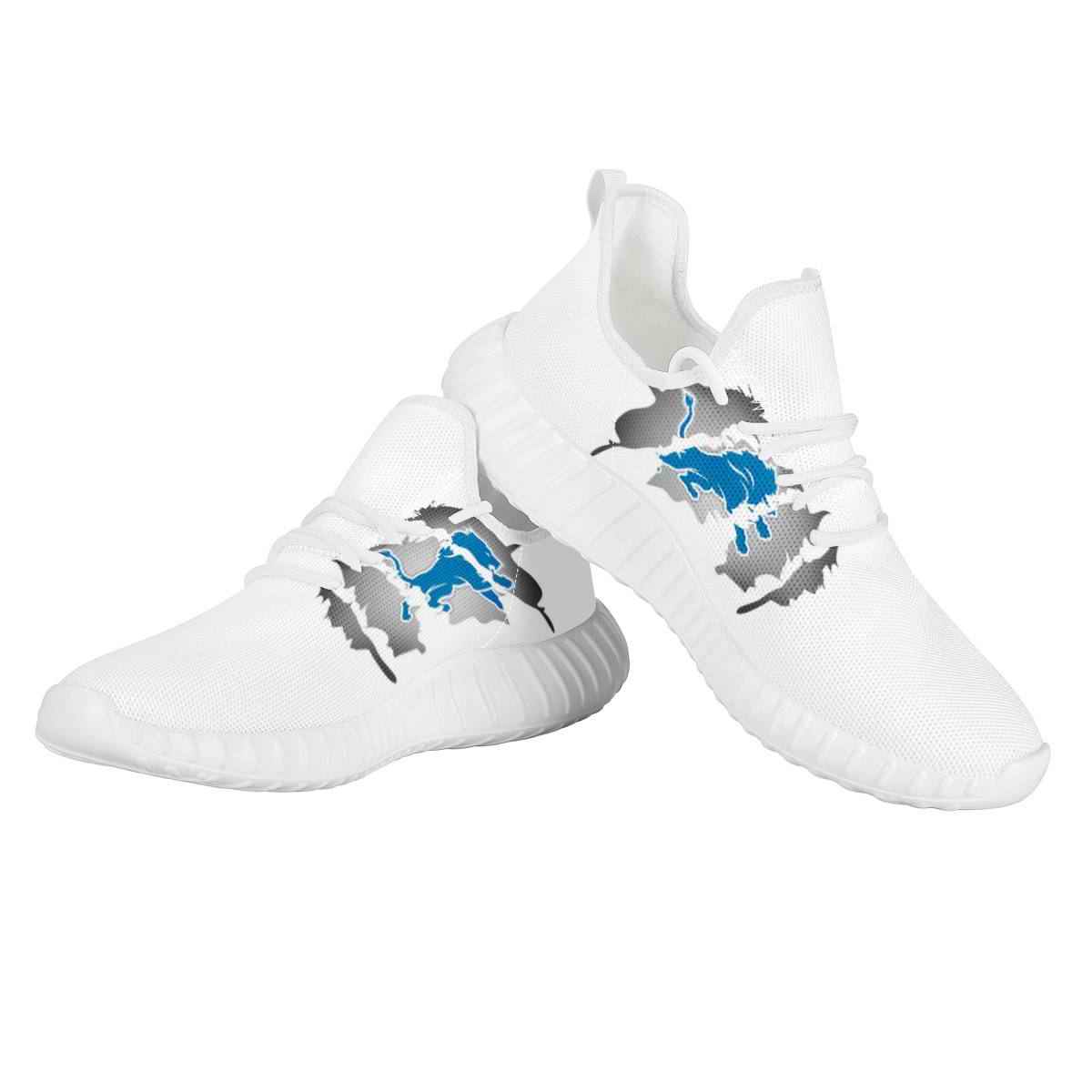 Men's Detroit Lions Mesh Knit Sneakers/Shoes 008