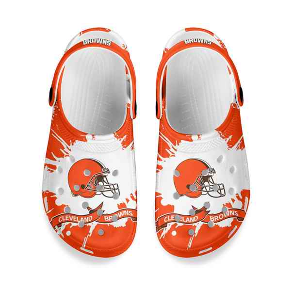 Women's Cleveland Browns Bayaband Clog Shoes 001