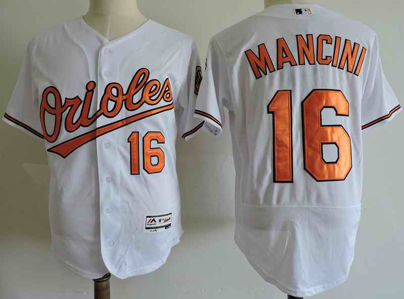 Men's Baltimore Orioles #16 Trey Mancini White Elite Stitched MLB Jersey