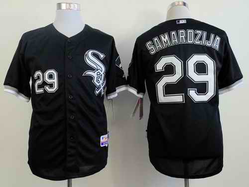 White Sox #29 Jeff Samardzija Black Cool Base Stitched MLB Jerseys