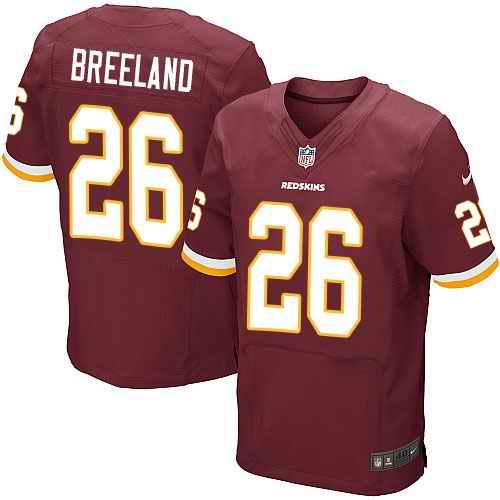 Nike Redskins #26 Bashaud Breeland Burgundy Red Team Color Men's Stitched NFL Elite Jersey