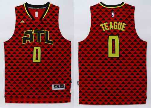 Hawks #0 Jeff Teague Red Swingman Stitched NBA Jersey
