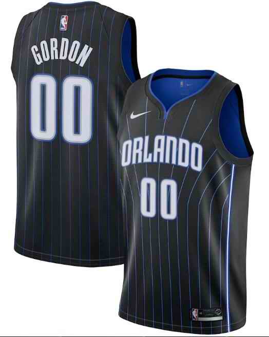 Men's Orlando Magic #00 Aaron Gordon Black Icon Edition Stitched Swingman Jersey