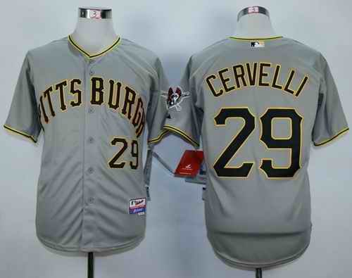 Pirates #29 Francisco Cervelli Grey Cool Base Stitched MLB Jersey