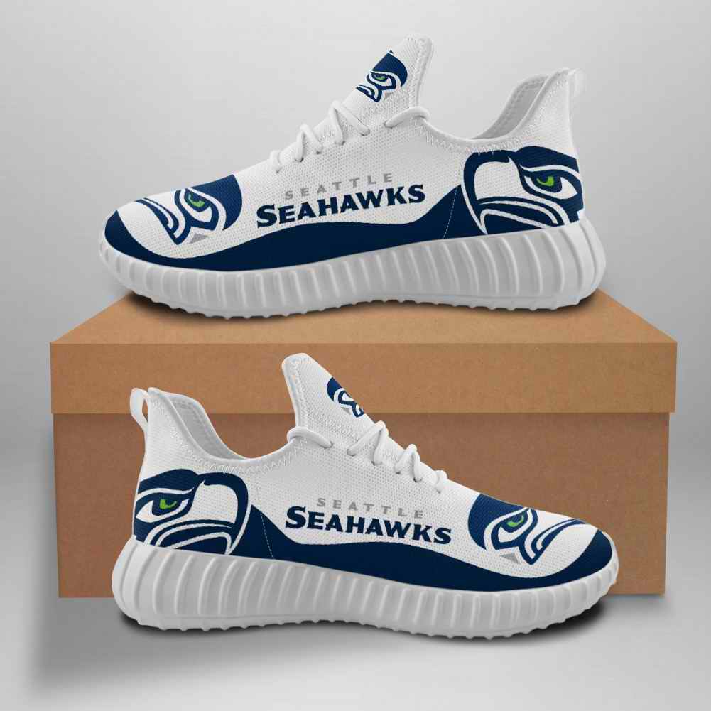 Men's NFL Seattle Seahawks Mesh Knit Sneakers/Shoes 002