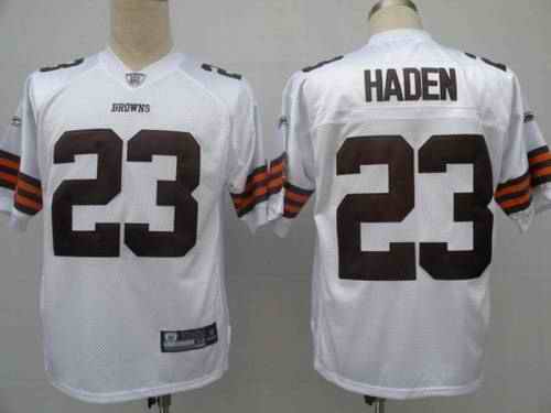 Browns #23 Joe Haden White Stitched Youth NFL Jersey